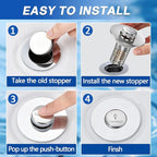 Sink Stopper Hair Catcher, Pop-up Sink Drain Strainer - Image 7
