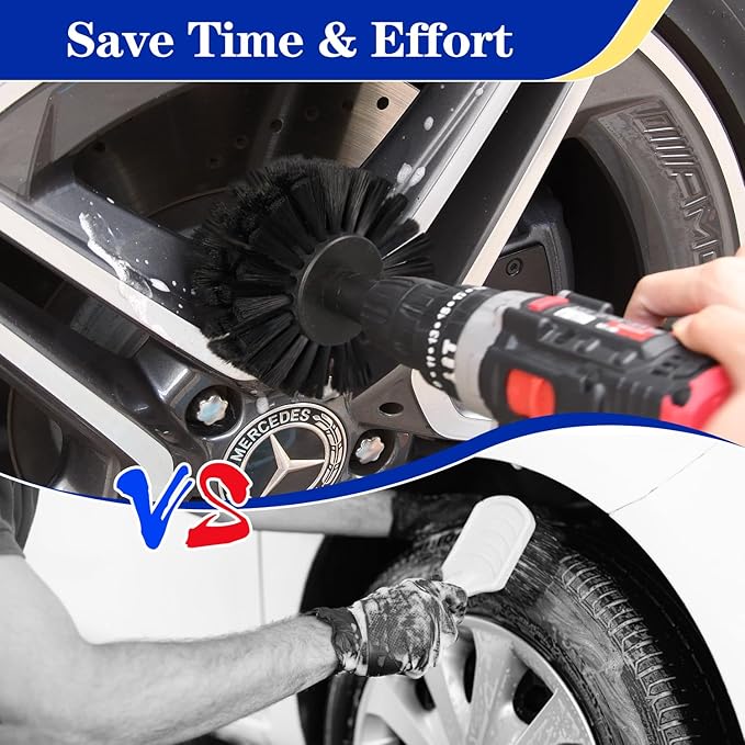Soft Bristle Leather Brush for Drill, for Leather, Car Interior, Car Wheel - Image 5