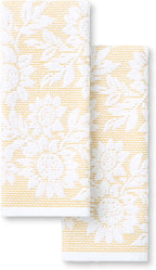 Martha Stewart Woodland Harvest Jacquard Sunflowers Kitchen Towel 2-Pack Set by MarthaStewart