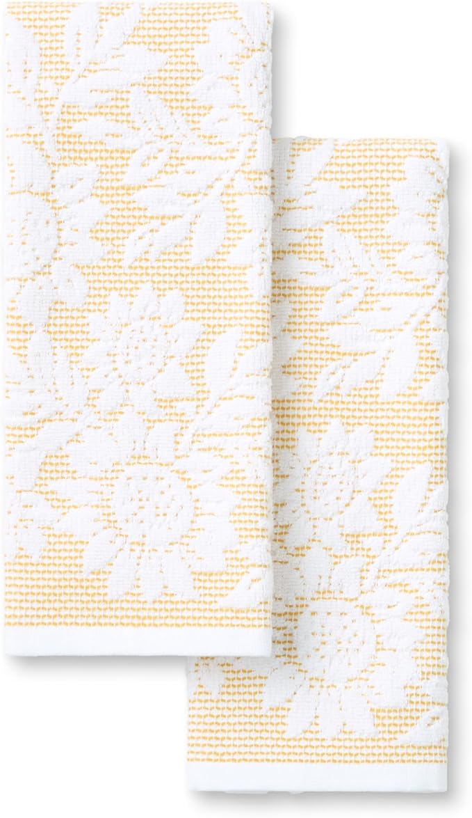 Martha Stewart Woodland Harvest Jacquard Sunflowers Kitchen Towel 2-Pack Set by MarthaStewart