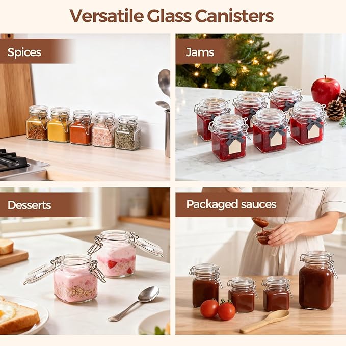 ComSaf 4 oz Glass Jars with Lid, Spice Jars, Small Mason Jar, Canning Jar - Image 7