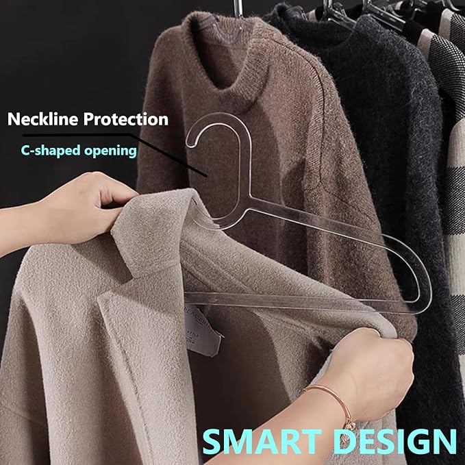 Clothes Hangers 30 Pack, Non-slip Short Neck Hanger - Image 2