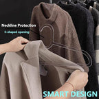 Clothes Hangers 30 Pack, Non-slip Short Neck Hanger - Image 2