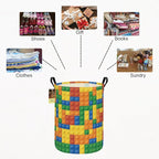 HUNRUNG Laundry Hamper, Large Canvas Fabric Lightweight Storage Basket Toy - Image 3