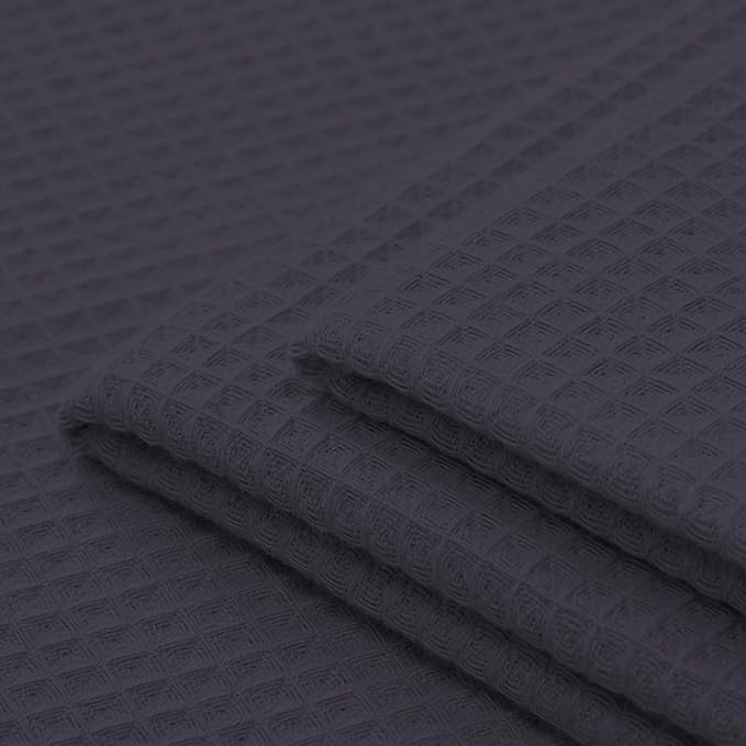 Encasa XO Kitchen Dish Towels Set | Grey | Waffle Weave and Flat Hand Tea Towel - Image 7