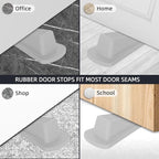 4 Pack Premium Rubber Door Stoppers Wedge, Door Stops - Image 2
