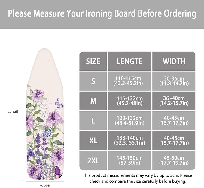 Floral Ironing Board Cover, Floral Ironing Board Cover, Iron Board Cover - Image 5