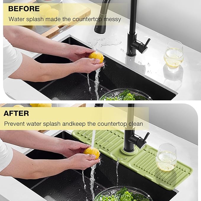 Faucet Mat for Kitchen Sink – Adjustable Silicone Sink Splash Guard - Image 6