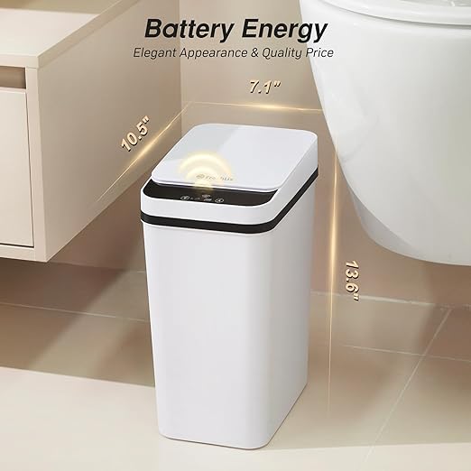 Bathroom Automatic Trash Can, 4 Gallon Touchless Motion Sensor Small Garbage Can - Image 4