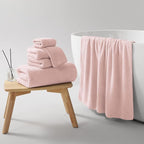 REDKISS Pink Towel Set, 6 Piece Premium Soft Bath Towel Set, Highly Absorbent - Image 5