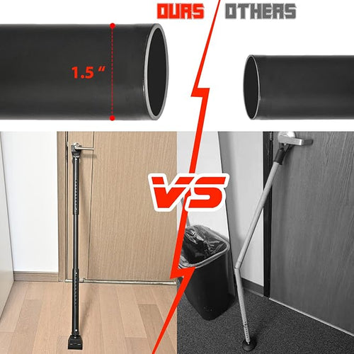 2 Pack 2-in-1 Door Security Bar & Sliding Patio Door Stopper Security Jammer - Image 2