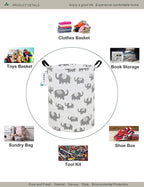 Round waterproof laundry basket gift basket, suitable - Image 3