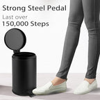 TIPGO 1.2 Gallon Small Black Trash Can, 4.5 Liters Bathroom Garbage Can - Image 5