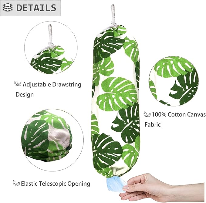 Green Wall Mount Plastic Bag Organizer - Image 3