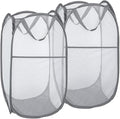 2 Pack Pop Up Laundry Hampers, Collapsible Mesh Laundry Basket, Foldable by Buenod