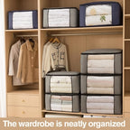 Large Storage Bags, Clothes Storage Bins Foldable Closet Organizers Storage - Image 2