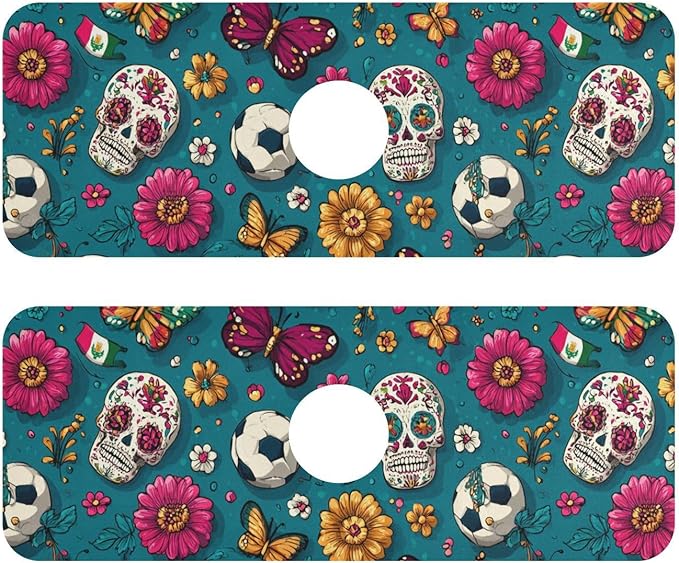 Kitchen Sink Splash Guard 2 PCS 14.7 Inch Sink Faucet Mat Splash Guard by Eyanle