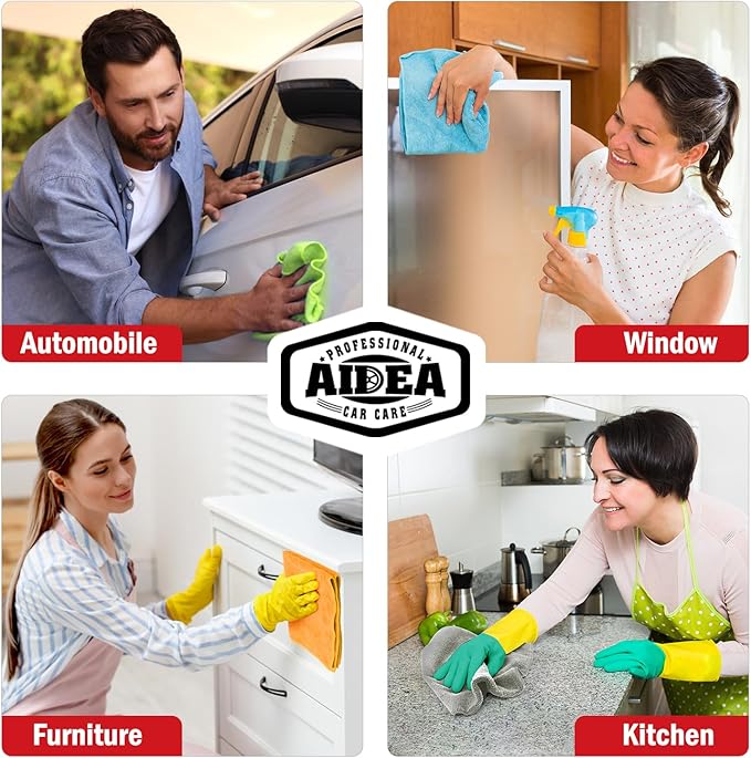 AIDEA Microfiber Cleaning Cloth 24 Pack, Microfiber Towels - Image 5