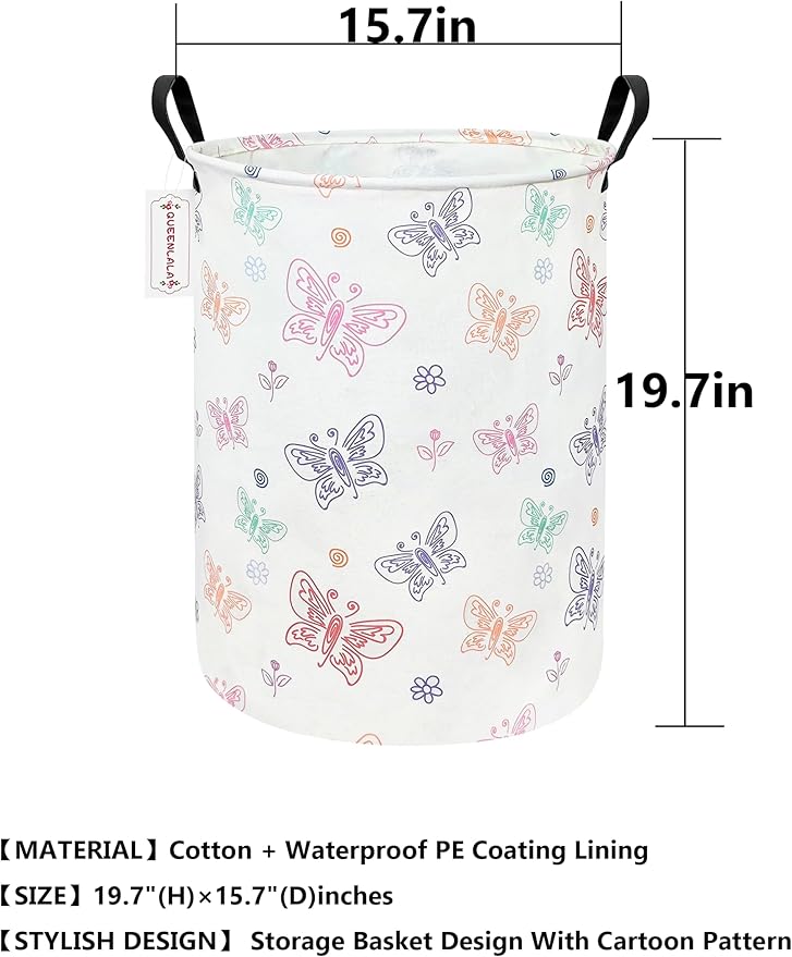 QUEENLALA Large Storage Basket, Laundry Hamper/Bathroom/Home Decor/Collapsible - Image 2