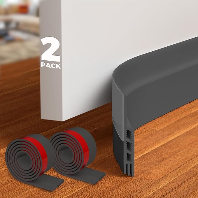 Holikme 2 Door Draft Stopper Sheets, Rolls & Strips Under Door Draft Blocker by Holikme