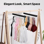 2 Pack Bra Hanger for Closet Organizer, Premium Wooden Tank Top Hangers - Image 4