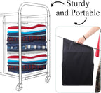 3 Pcs Black Hypotenuse Laundry Sorter Replacement Bags Hamper Cart Removable - Image 7