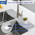 Meiliweser Faucet Mat for Kitchen Sink – 24” x 5.1” Extra-Long Silicone Splash - Image 6