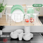 Dish Drying Rack in Sink, Extendable Stainless Steel Dish Drainers - Image 7
