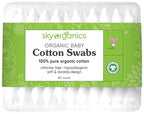 Sky Organics - Organic Baby Cotton Swabs, 60 ct. - Ultra Soft Baby Safe Tips - - Image 7