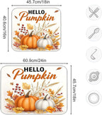 Hello Pumpkin Dish Drying Mat for Kitchen Countertop 16x18 Fall Harvest Leaves - Image 3