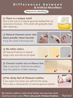 Glasses Cleaning Cloth Chamois Leather Natural Premium Cloth, Eye Glass Clean - Image 6