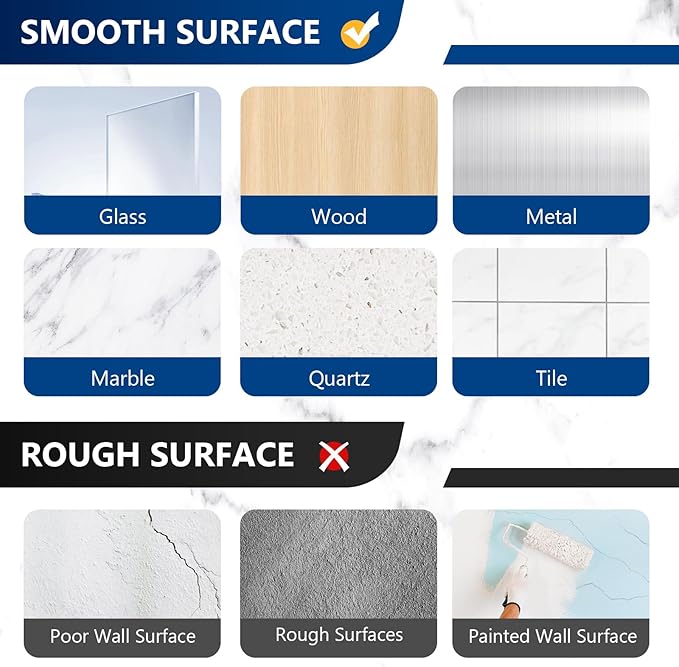 9-Pack Shower Caddy Adhesive Replacement, Transparent Adhesive Hooks Stickers - Image 5