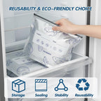30PCS Reusable Aluminum Foil Sealable Storage Bags, Aluminum Foil Freezer Bag - Image 4