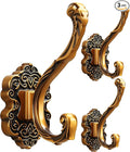 3 Pack Coat Hooks Metal Vintage Swan Shape Hooks, Heavy Duty Large Double Hook by Stylitzy