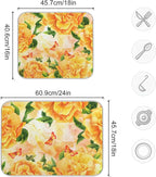 Tarity Watercolor Yellow Rose Dish Drying Mat - Image 3