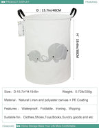 FANKANG Storage Basket, Nursery Hamper Canvas Laundry Basket Foldable - Image 2