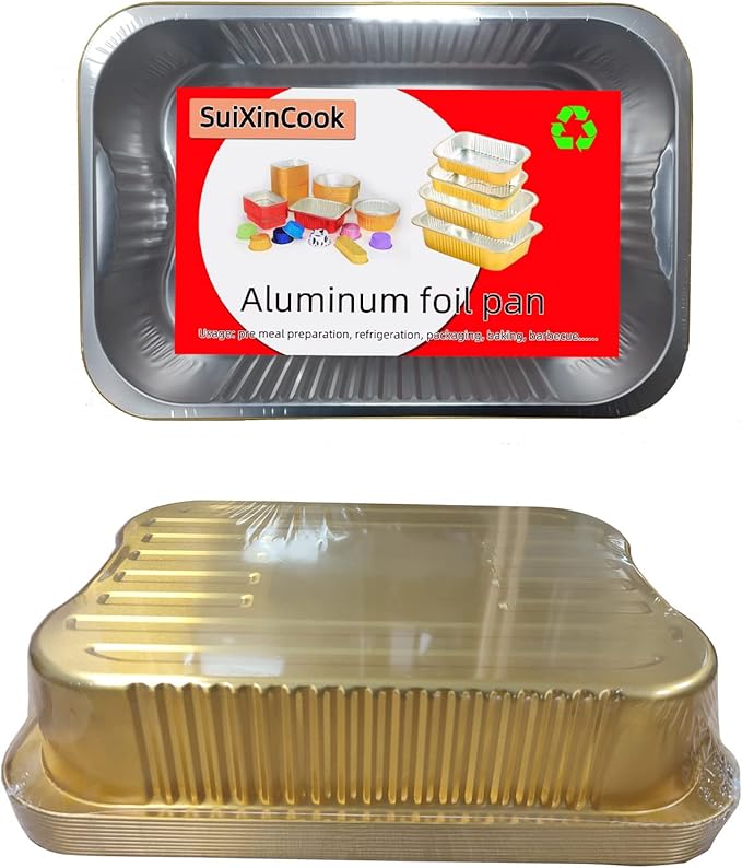 13 "x9 Aluminum foil Lasagna Pans, grill tray, sturdy disposable aluminum pan - Image 8
