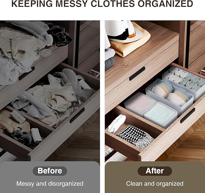 DIMJ Drawer Organizer Clothes, 24 Pack Dresser Organizer, Foldable Closet - Image 5