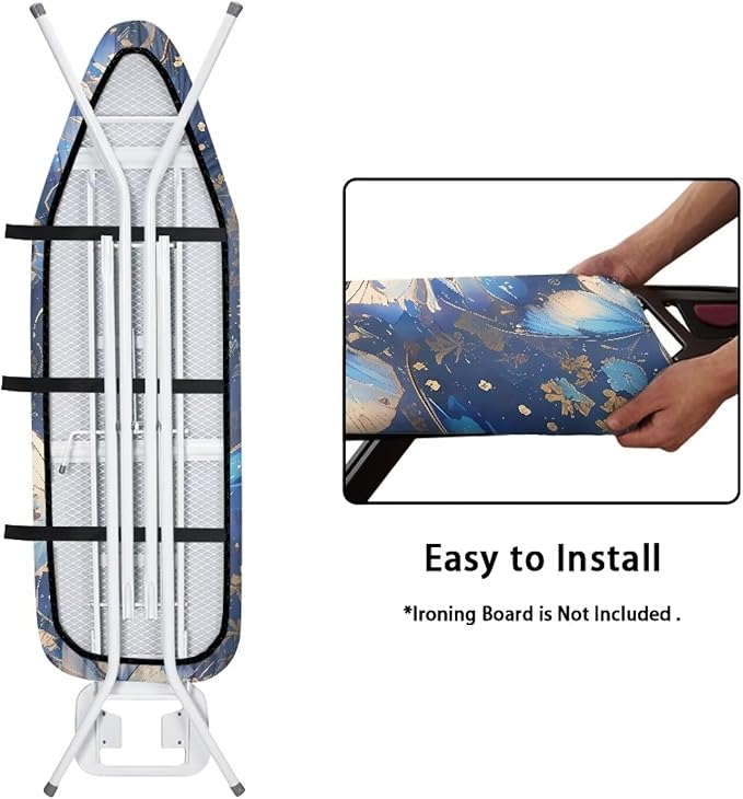 Blue Butterfly Homes Replacement Ironing Board Cover, Aesthetic Fly Butterflies - Image 4