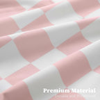Pink Checkered 2 Pcs Large Travel Laundry Bags - Image 5
