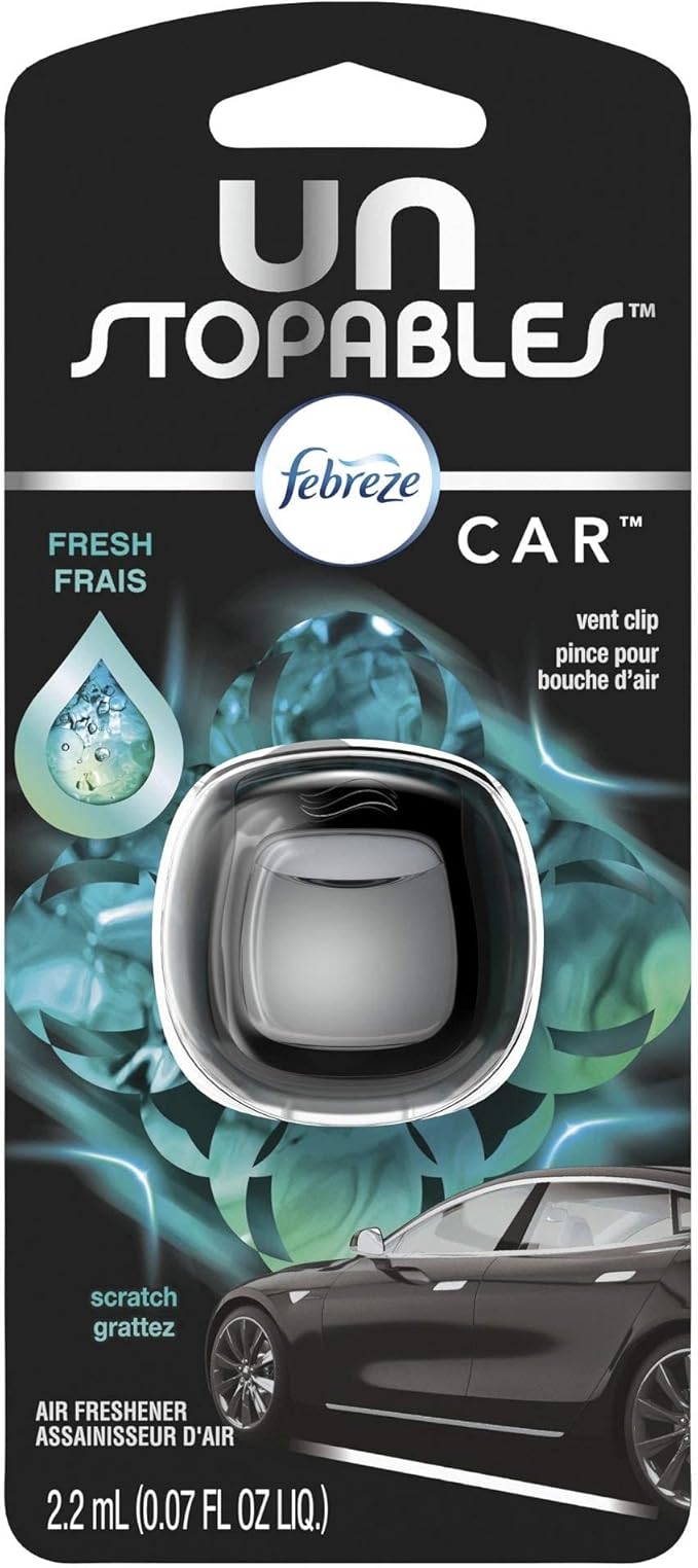 Febreze Unstopables Car Odor-Eliminating Car Freshener Vent Clip Fresh by Febreze
