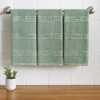Sage Green Kitchen Dish Towels: 100% Cotton Cloth Soft Cleaning Drying - Image 2