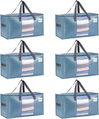 VENO 6 Pack Moving Bags, Comforter and Blanket Storage Bags by Veno