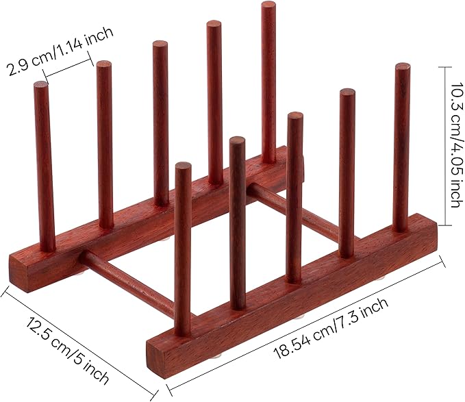 HBlife 4pcs Padauk Dish Drying Rack - Image 2
