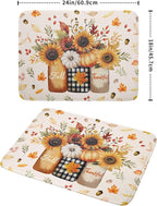 Autumn Sunflowers Vase Dish Drying Mat - Image 2