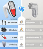 POPCHOSE Fabric Shaver, Rechargeable Lint Remover Defuzzer Sweater Shaver - Image 3