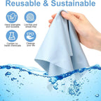Frienda 12 Pack Large Microfiber Glass Cleaning Cloths 12 x 12 Inch Oversized - Image 7