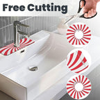 Christmas Red Swirl Peppermint Sugar Candy Kitchen Sink Splash Guard Faucet Mat - Image 3