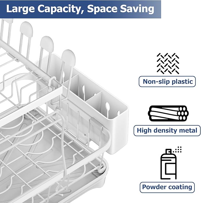 Dish Drying Rack 2-Tier Dish Racks - Image 5