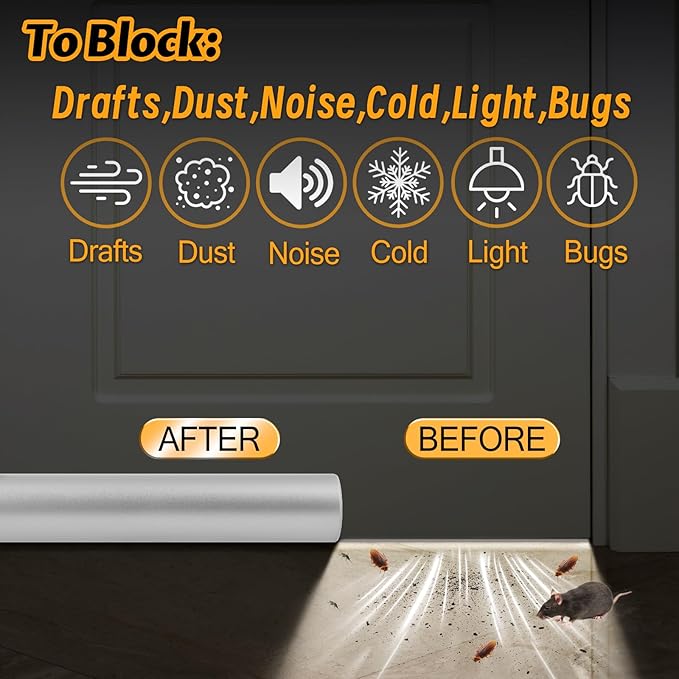 MAXTID Under Door Draft Stopper Cold Air Blocker - Image 3